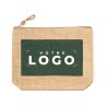 Trousse de toilette jute et coton personnalisable