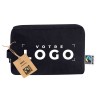 Trousse de toilette Fairtrade en coton noir 100 %