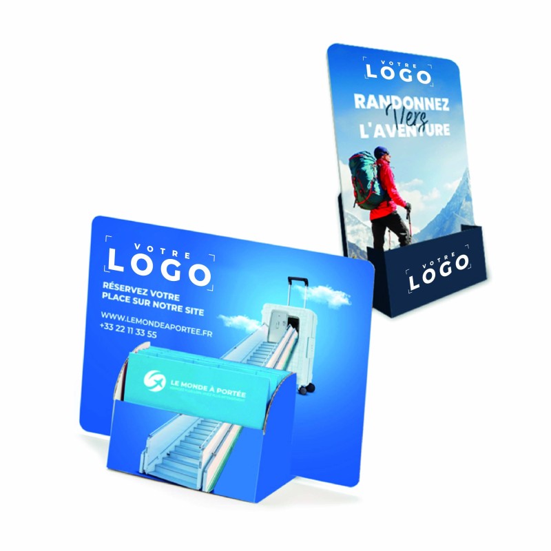 Porte-flyers en carton personnalisé – Présentoir attractif
