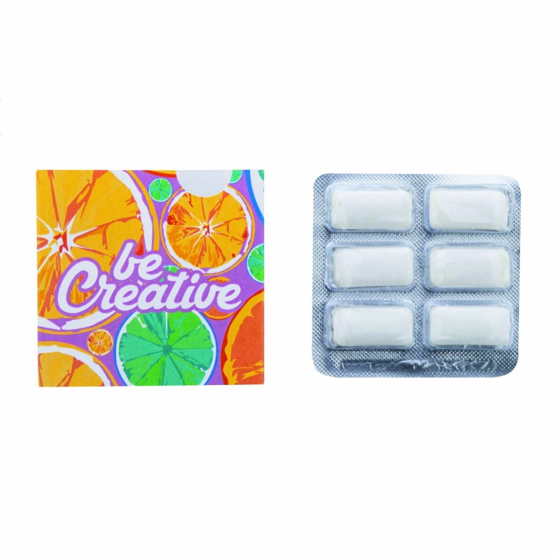 Lot de 6 chewing-gums personnalisés | Goodies utiles entreprise