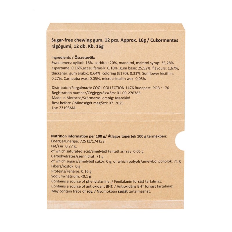 Lot de 12 chewing-gums personnalisés | Boîte en kraft entreprise