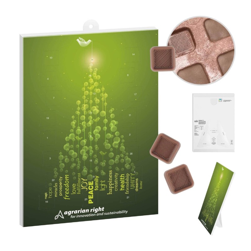 Calendrier de l’avent classique écolo | Chocolat premium Fairtrade