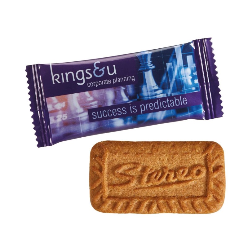 Biscuit pour Café – Goût caramel, flowpack individuel pour entreprises