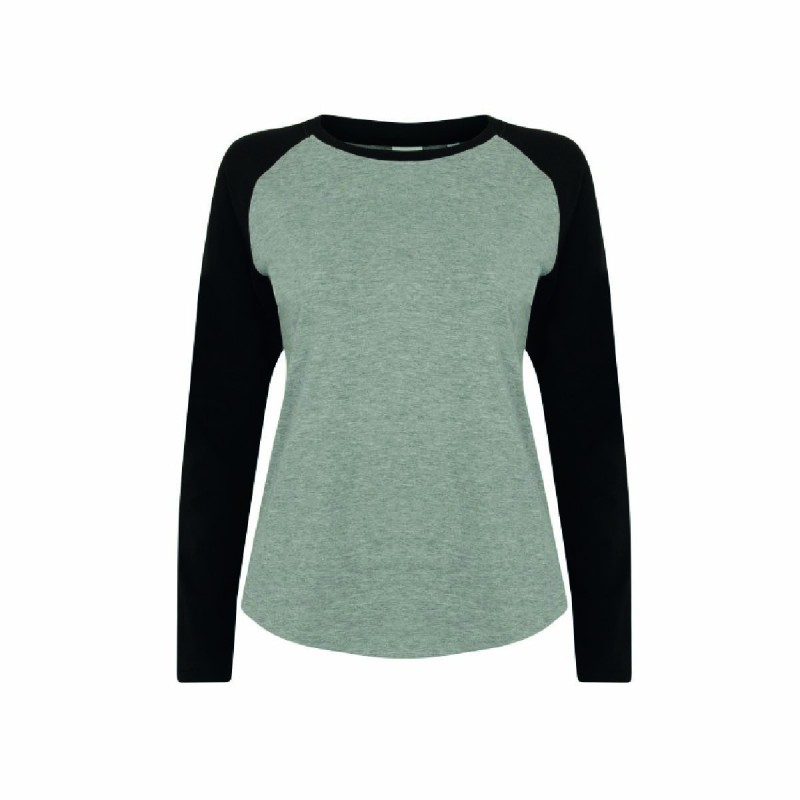 Tee-shirt baseball manches longues femme personnalisé