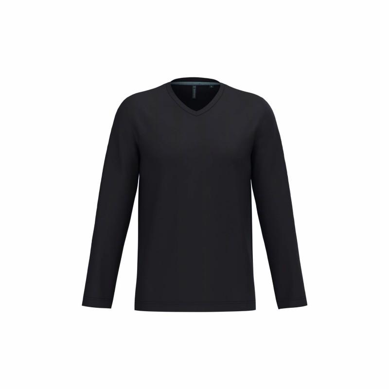 Tee-shirt col V manches longues homme