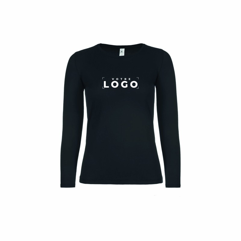 Tee-shirt manches longues femme | Coton ring-spun et personnalisable