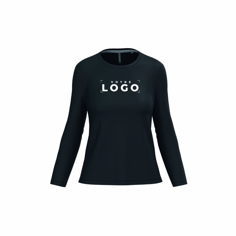 Tee-shirt manches longues femme | Coton peigné et personnalisable