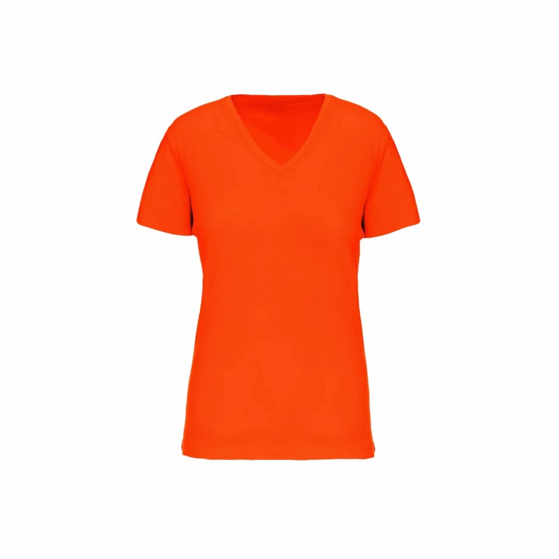Tee-shirt col V bio femme | Textile personnalisé entreprise