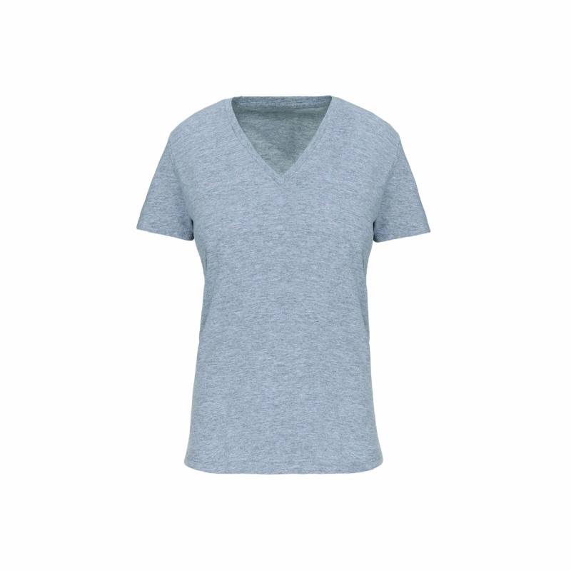 Tee-shirt col V bio femme | Textile personnalisé entreprise