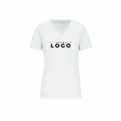 Tee-shirt col V bio femme | Textile personnalisé entreprise