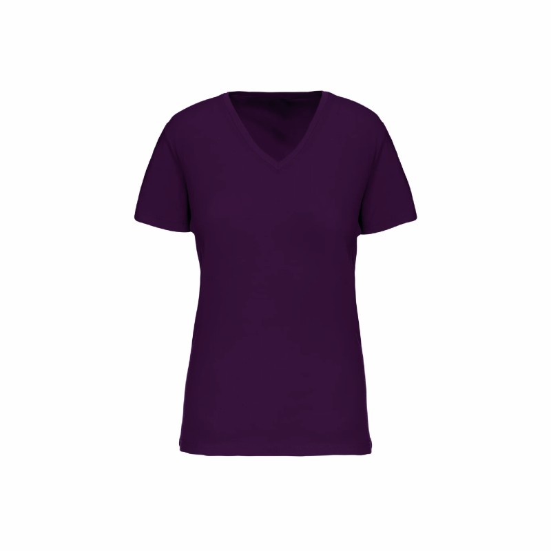 Tee-shirt col V bio femme | Textile personnalisé entreprise