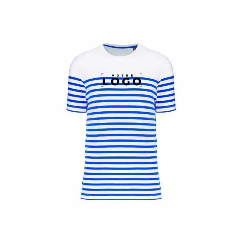 Tee-shirt marin homme en coton biologique | Textile personnalisé