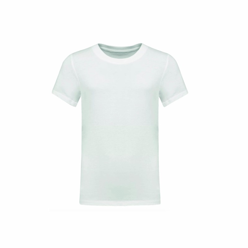 Tee-shirt col rond enfant en coton peigné | Textile personnalisé