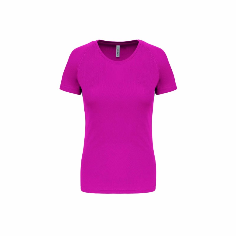 Tee-shirt manches courtes de sport femme en polyester