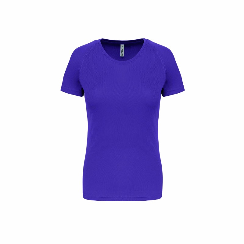 Tee-shirt manches courtes de sport femme en polyester