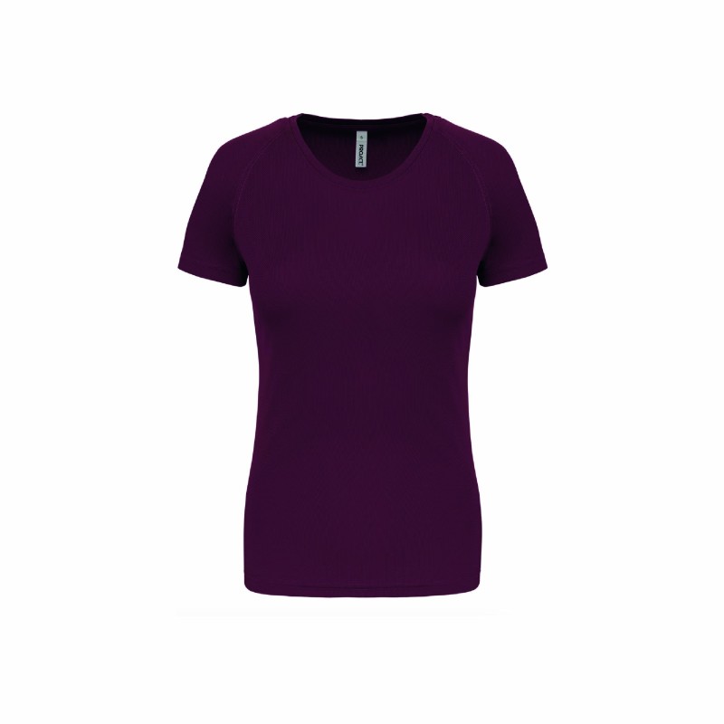 Tee-shirt manches courtes de sport femme en polyester