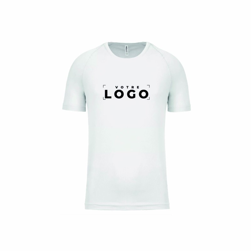 Tee-shirt manches courtes de sport homme en polyester