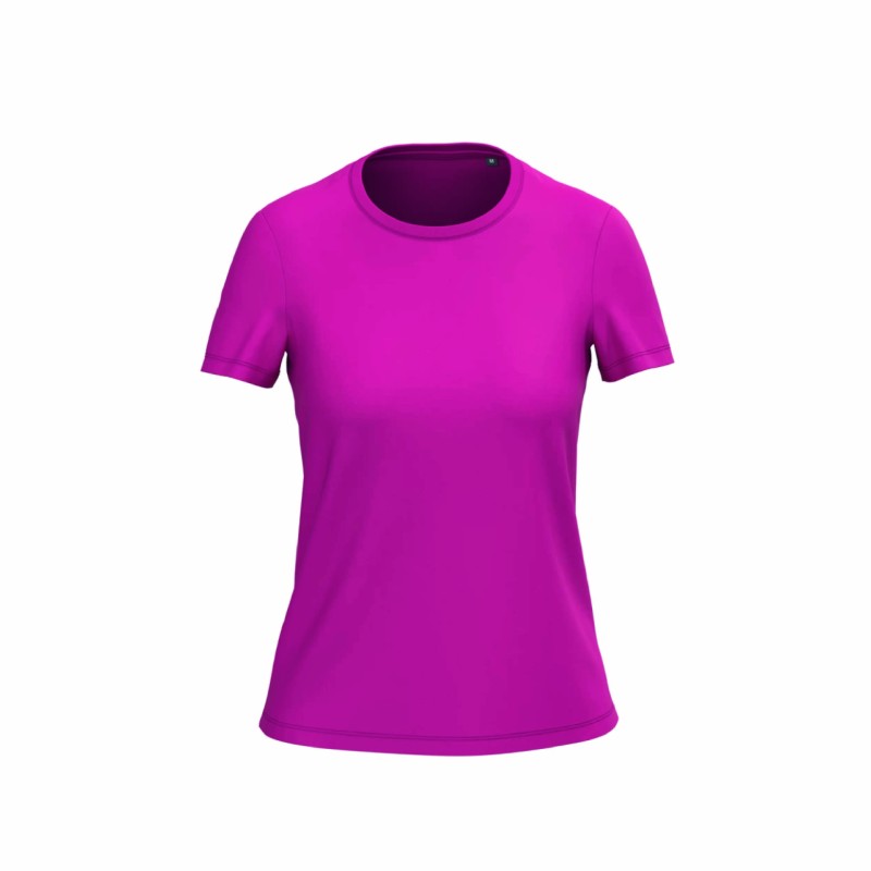 Tee-shirt manches courtes bio femme en coton peigné