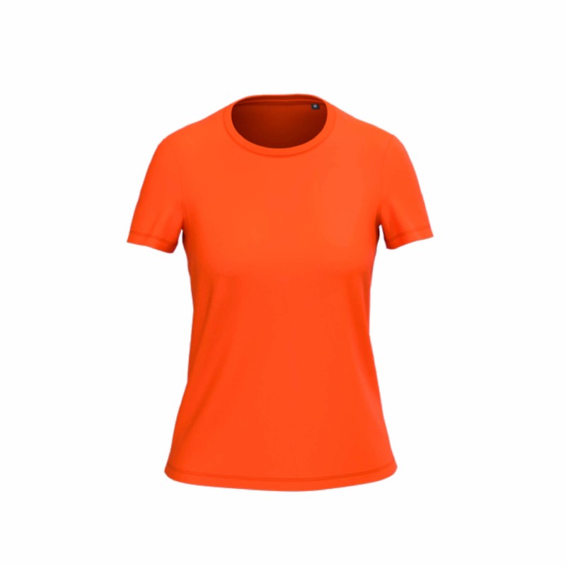 Tee-shirt manches courtes bio femme en coton peigné