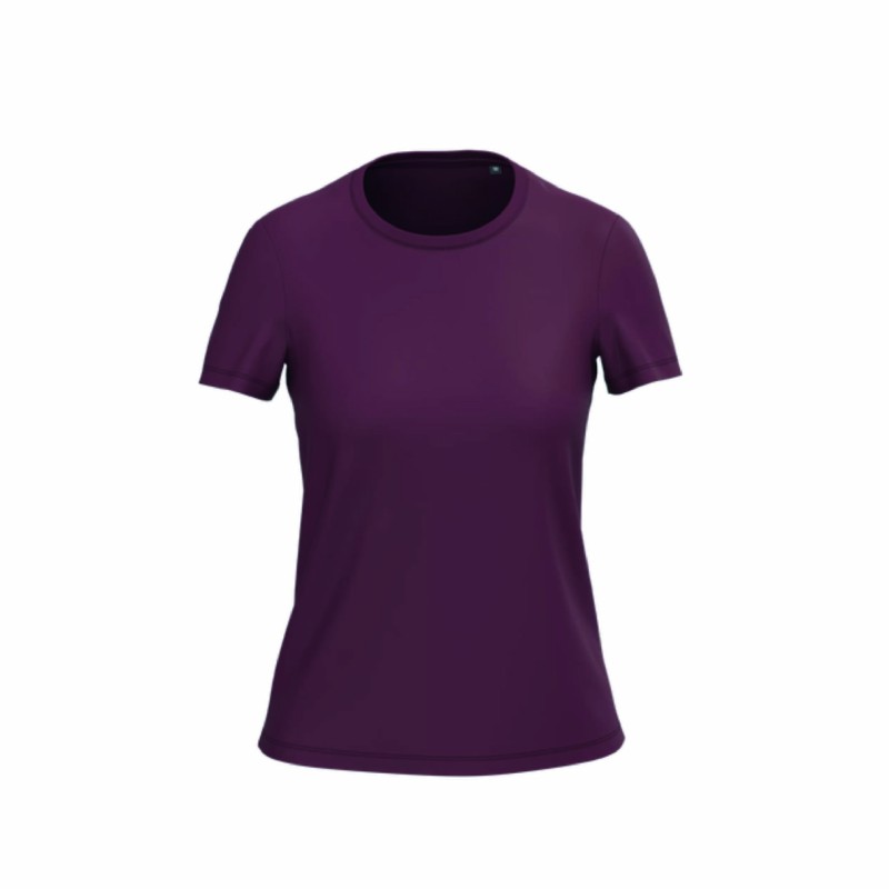 Tee-shirt manches courtes bio femme en coton peigné