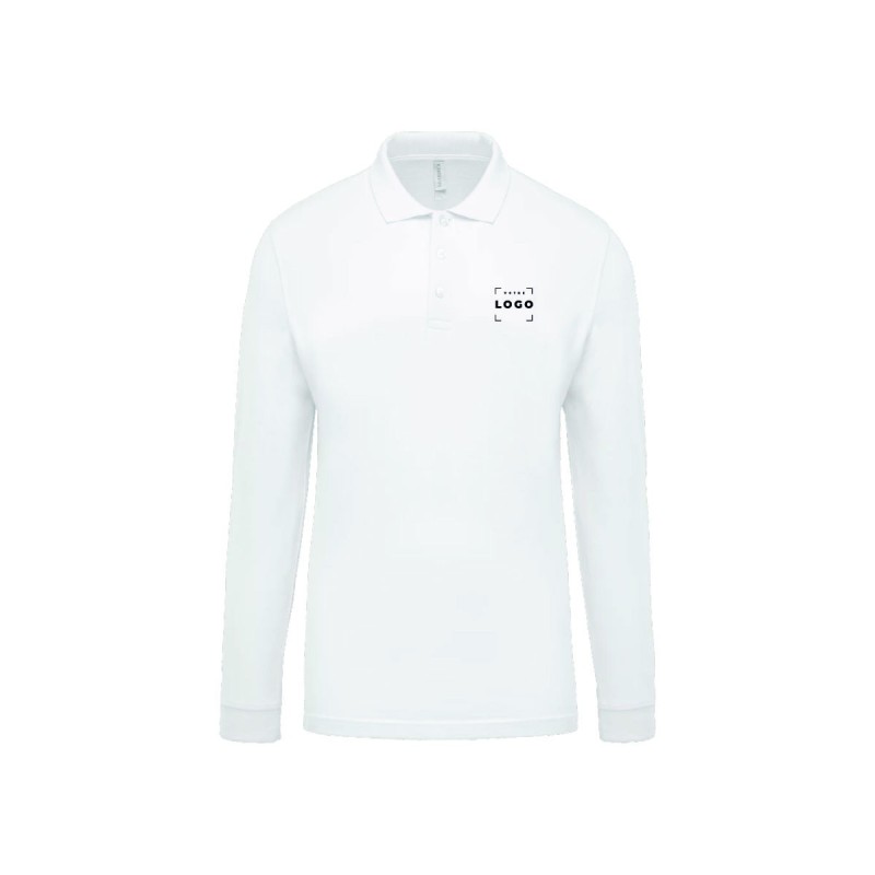 Polo manches longues homme personnalisé – chic et confortable