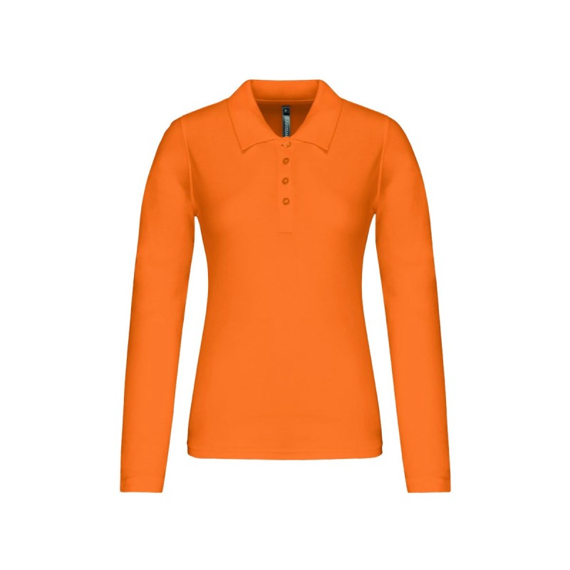 Polo manches longues femme personnalisé – chic et confortable