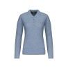 Polo manches longues femme personnalisé – chic et confortable