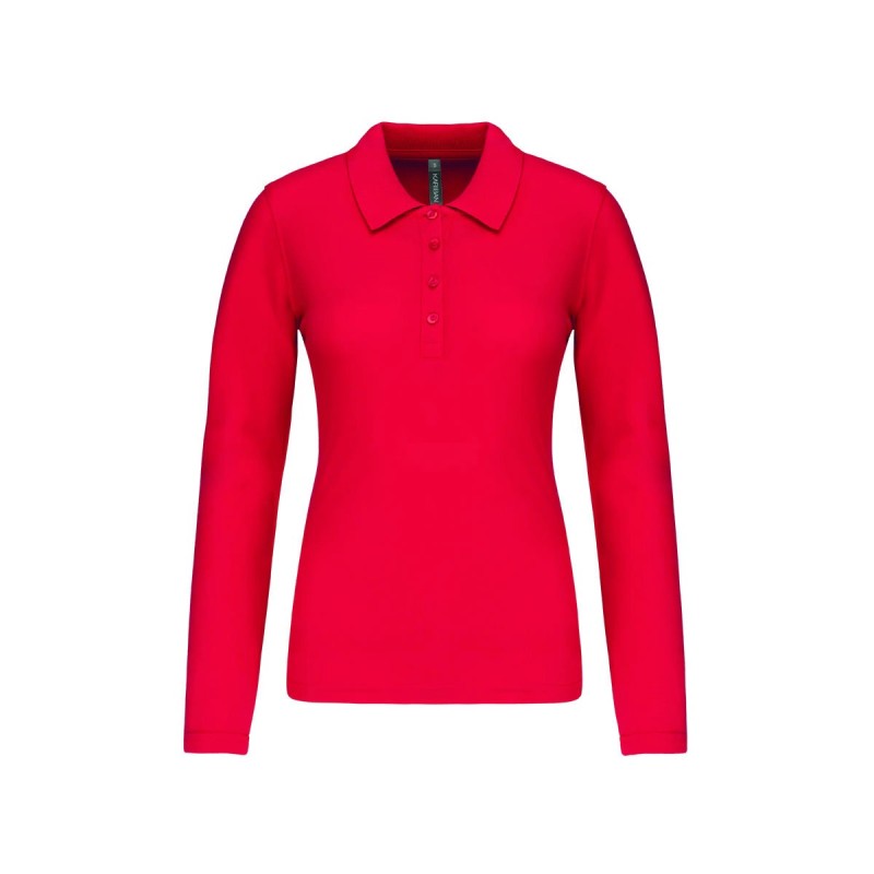 Polo manches longues femme personnalisé – chic et confortable