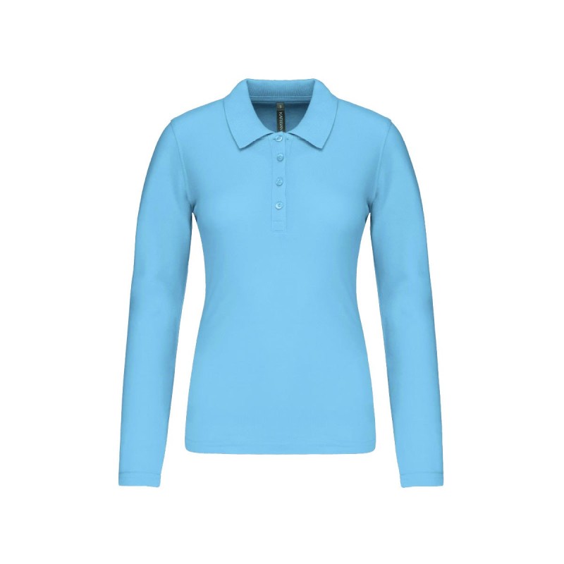 Polo manches longues femme personnalisé – chic et confortable
