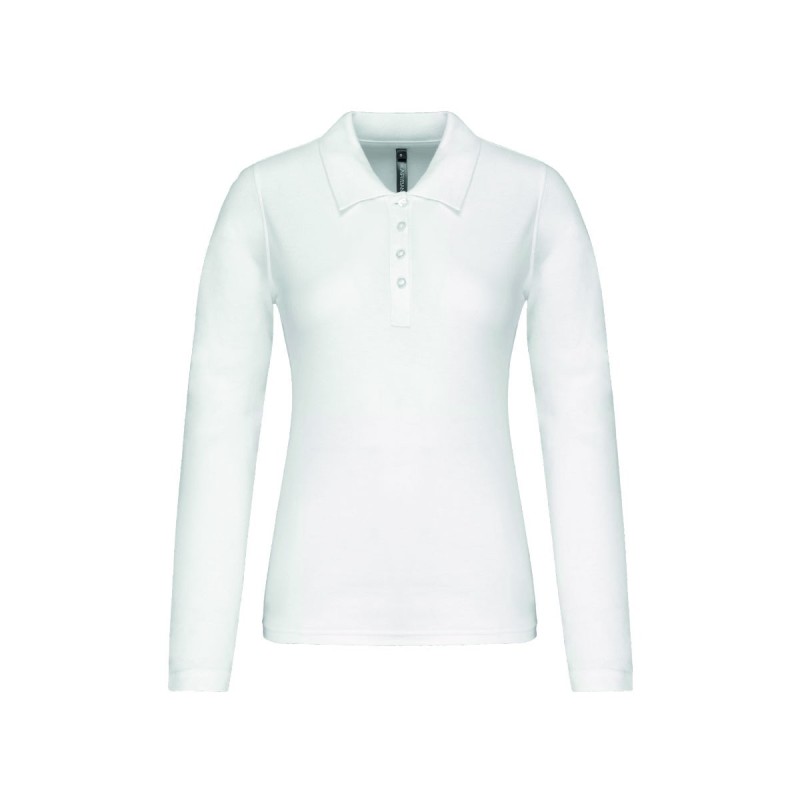 Polo manches longues femme personnalisé – chic et confortable