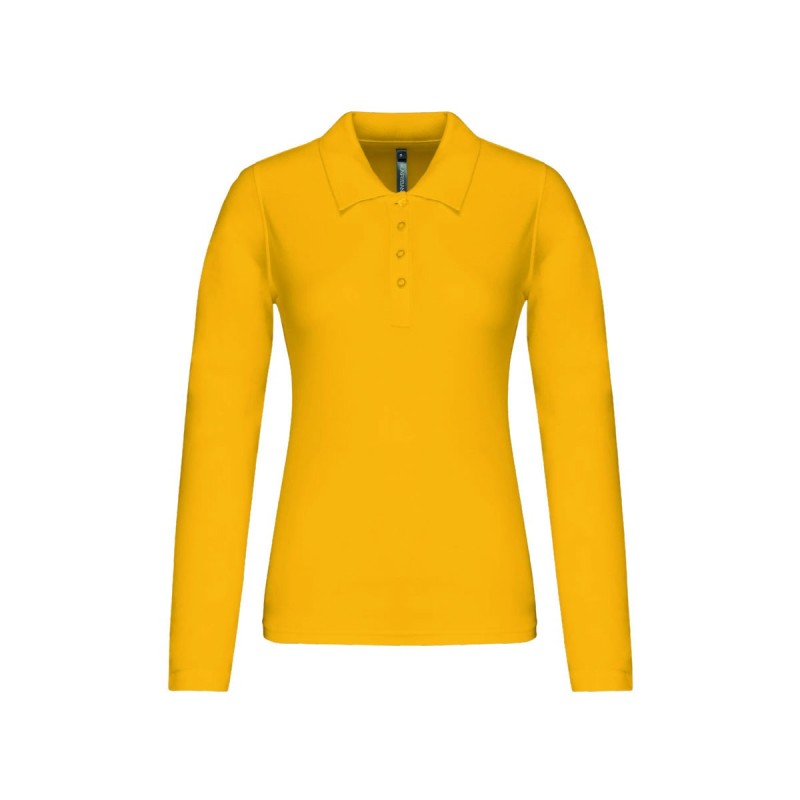 Polo manches longues femme personnalisé – chic et confortable