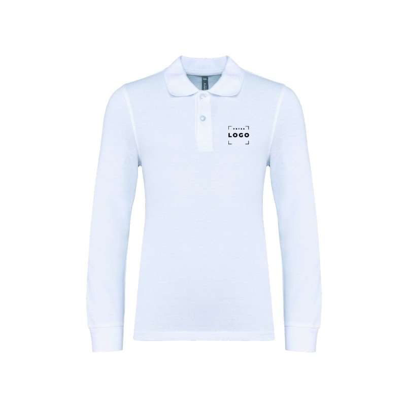 Polo manches longues enfant personnalisé – confortable et durable