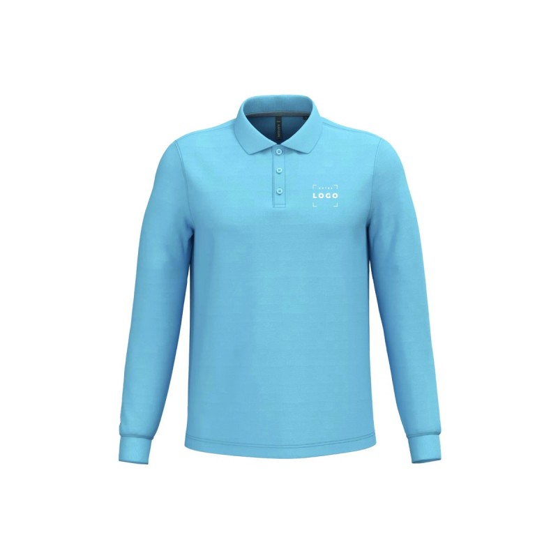 Polo manches longues homme personnalisé – confortable et résistant