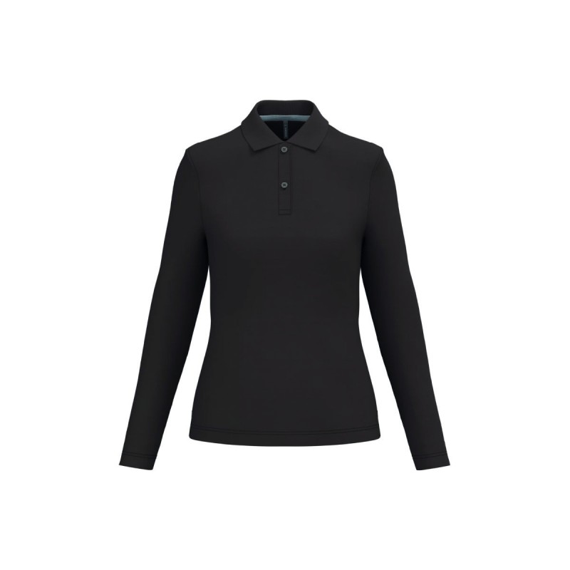 Polo manches longues femme personnalisé – chic, confortable et durable