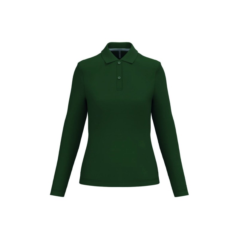 Polo manches longues femme personnalisé – chic, confortable et durable