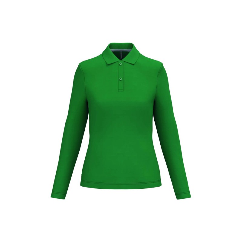 Polo manches longues femme personnalisé – chic, confortable et durable