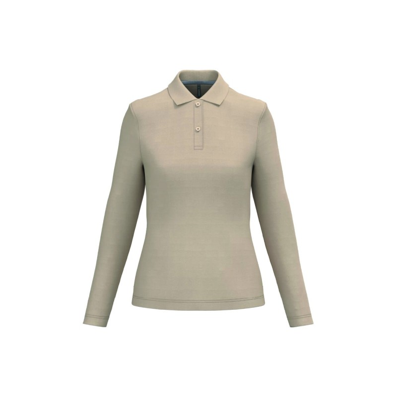 Polo manches longues femme personnalisé – chic, confortable et durable