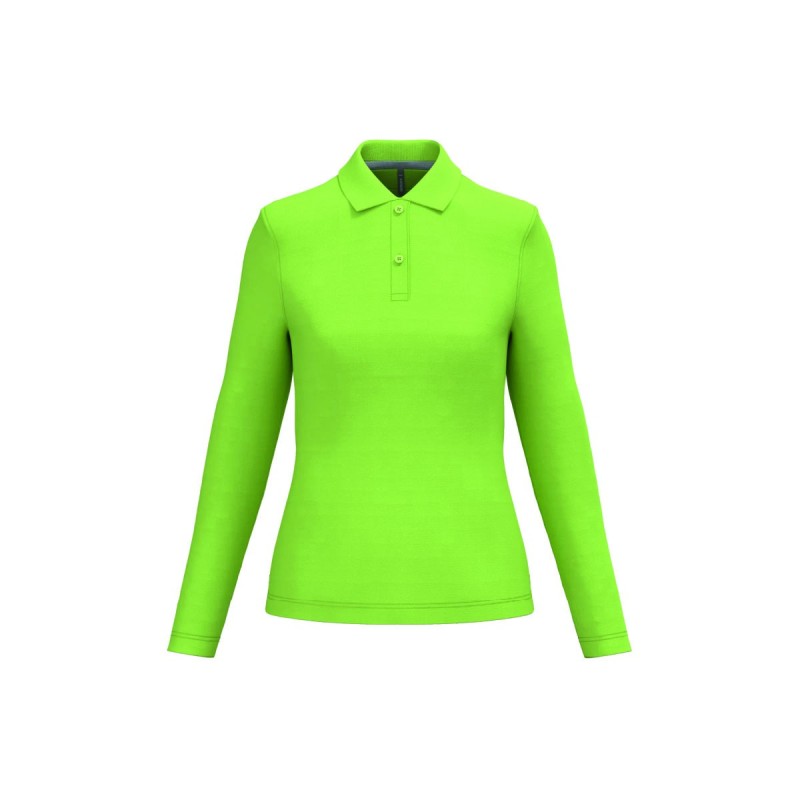 Polo manches longues femme personnalisé – chic, confortable et durable