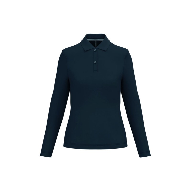 Polo manches longues femme personnalisé – chic, confortable et durable
