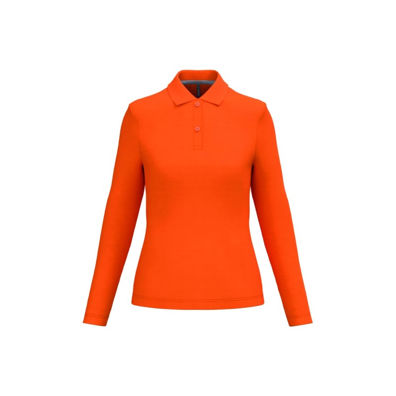 Polo manches longues femme personnalisé – chic, confortable et durable