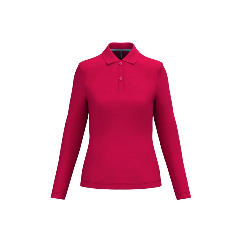 Polo manches longues femme personnalisé – chic, confortable et durable