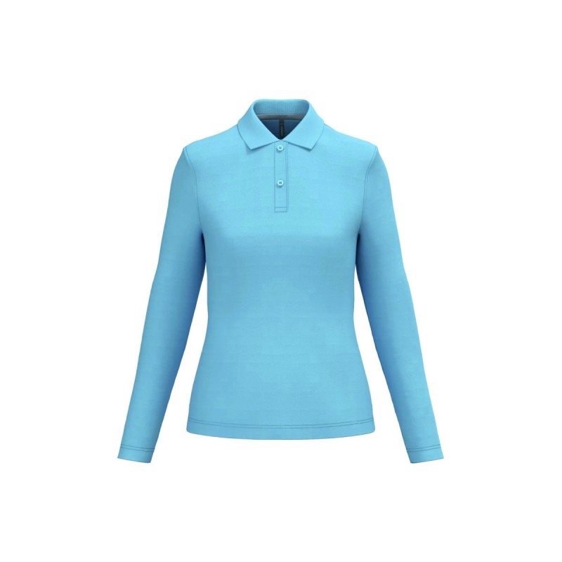 Polo manches longues femme personnalisé – chic, confortable et durable