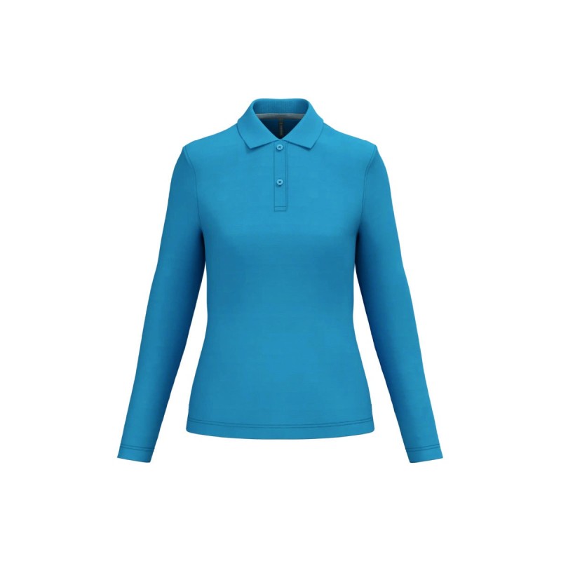 Polo manches longues femme personnalisé – chic, confortable et durable