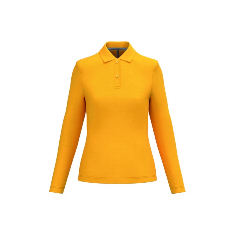 Polo manches longues femme personnalisé – chic, confortable et durable