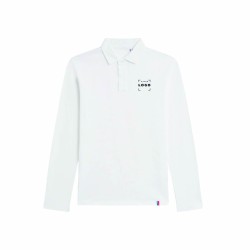 Polo homme manches longues coton bio personnalisé –  Made in France