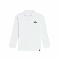 Polo enfant manches longues coton bio personnalisé – Made in France