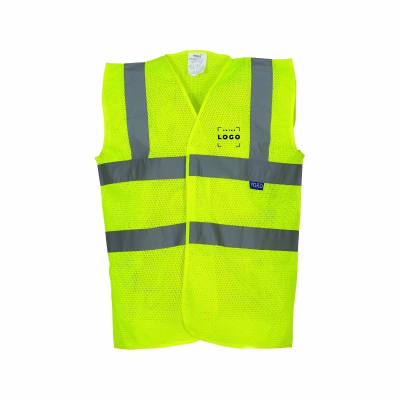 Gilet haute visibilité 4 bandes recyclé | Personnalisation entreprise