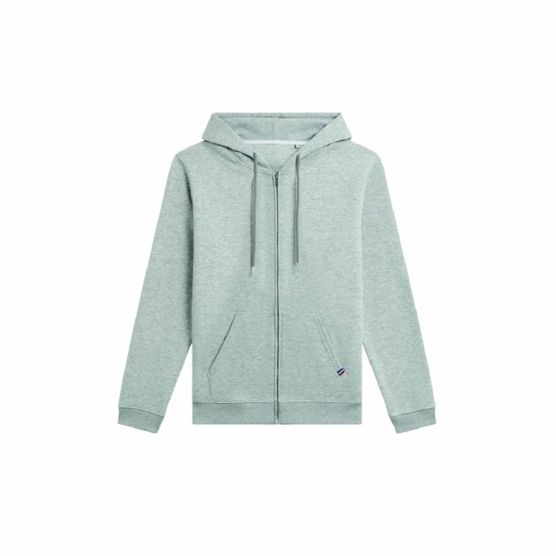 Hoodie molletonné zippé homme personnalisable | Fabrication française