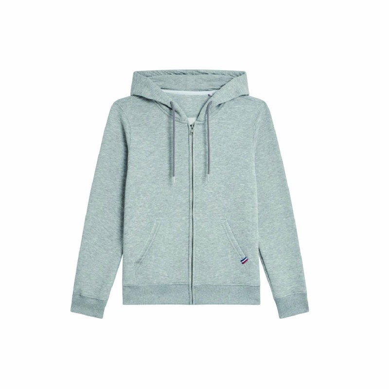 Hoodie molletonné zippé femme personnalisable | Fabrication française