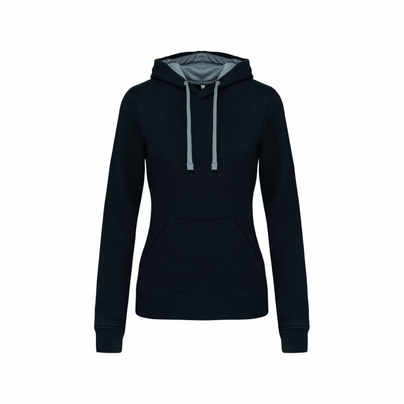 Sweat-shirt Capuche Bicolore Femme – Cadeau d’Entreprise Confortable